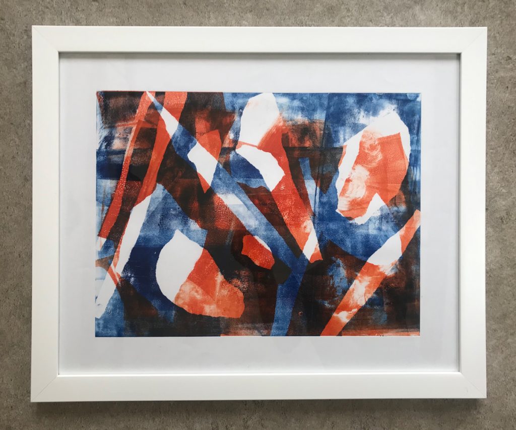 Abstraction in Blue & Orange - Original Artwork